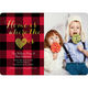 Red Plaid Holiday Photo Moving Announcements Image 5 of 6